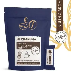 HERBAMINA Кафе за отслабване с инулин и бромелаин 30 сашета HERBAMINA Кафе за отслабване с инулин и бромелаин 30 сашета
