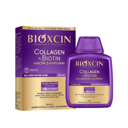 Bioxcin Collagen & Biotin Шампоан за допълнителен обем 300 мл – Колаген Биотин Тънка рядка коса
